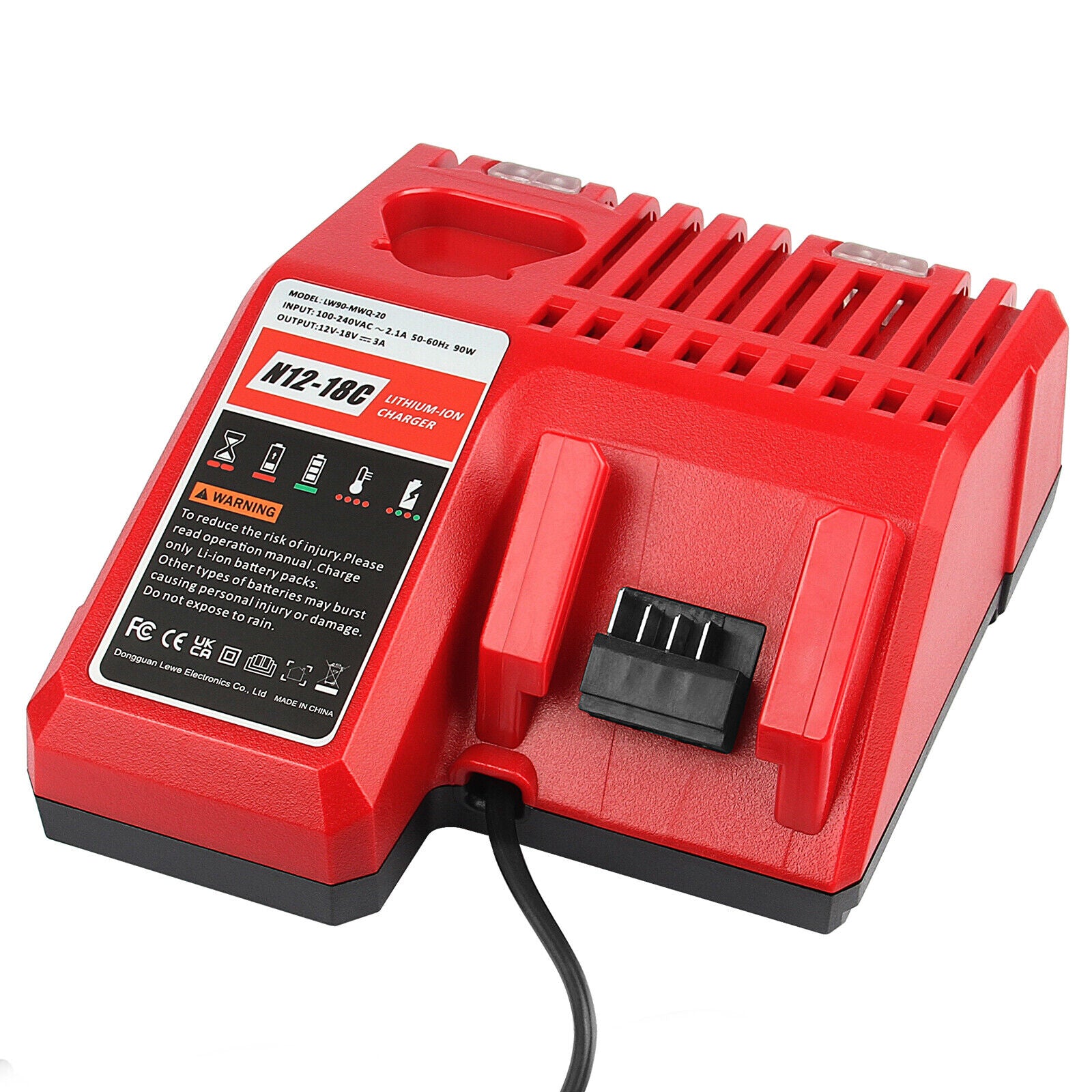 N12-18C Charger for Milwaukee 18V 12V M18 M12 Lithium Battery N12-18C Charger for Milwaukee 18V 12V M18 M12 Lithium Battery
